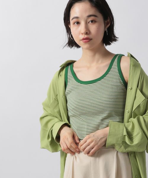 LOWRYS FARM USAベーシックタンク グリーン FREE ウィメンズインナー ローリーズファーム 267044 and ST アンドエスティ(旧ドットエスティ) LOWRYS FARM USAベーシックタンク グリーン FREE ウィメンズインナー ローリーズファーム 267044 and ST アンドエスティ(旧ドットエスティ)
