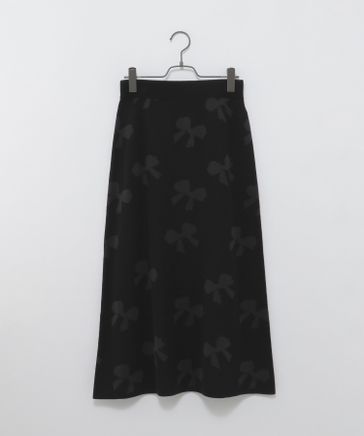 【yuw】リボンニットスカート