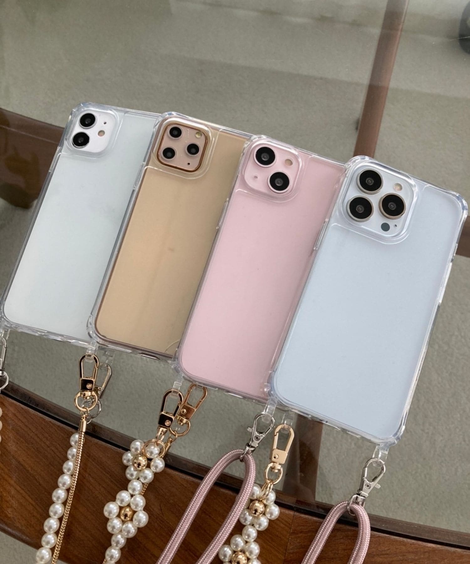 シルバー金具 【新品】 LIAKI iPhone 12/12Pro◇ケー 護 ブラウン 115