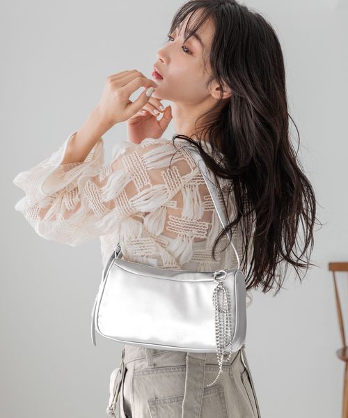 LOWRYS FARM チャームツキミニトートBAG ライトグレー ウィメンズグッズ ローリーズファーム 284096 and ST アンドエスティ(旧ドットエスティ) LOWRYS FARM チャームツキミニトートBAG ライトグレー ウィメンズグッズ ローリーズファーム 284096 and ST アンドエスティ(旧ドットエスティ)