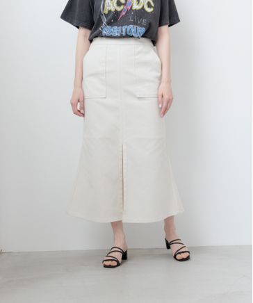 【yuw】スリットマーメイドスカート