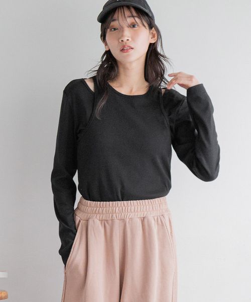 LOWRYS FARM 【セットアイテム】タンクレイヤードプルオーバー ブラック FREE ウィメンズインナー ローリーズファーム 288076 and ST アンドエスティ(旧ドットエスティ) LOWRYS FARM 【セットアイテム】タンクレイヤードプルオーバー ブラック FREE ウィメンズインナー ローリーズファーム 288076 and ST アンドエスティ(旧ドットエスティ)
