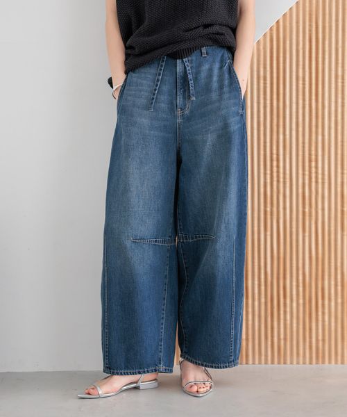 LOWRYS FARM イージーバレルデニムパンツ ブルー L ウィメンズボトムス ローリーズファーム 289799 and ST アンドエスティ(旧ドットエスティ) LOWRYS FARM イージーバレルデニムパンツ ブルー L ウィメンズボトムス ローリーズファーム 289799 and ST アンドエスティ(旧ドットエスティ)
