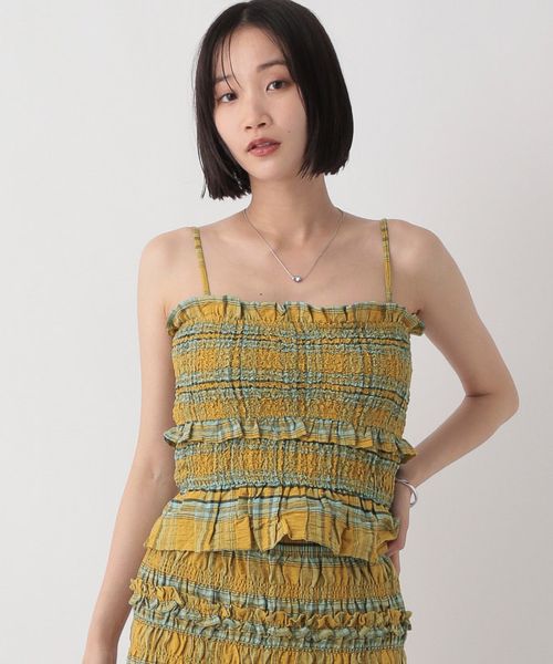 LOWRYS FARM 【SETUP可能】チェックシャーリングキャミ イエロー FREE ウィメンズインナー ローリーズファーム 289820 and ST アンドエスティ(旧ドットエスティ) LOWRYS FARM 【SETUP可能】チェックシャーリングキャミ イエロー FREE ウィメンズインナー ローリーズファーム 289820 and ST アンドエスティ(旧ドットエスティ)
