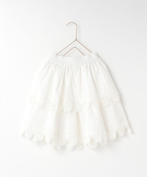 LOWRYS FARM 【KIDS】レースミディスカート オフホワイト キッズ ローリーズファーム 292631 and ST アンドエスティ(旧ドットエスティ) LOWRYS FARM 【KIDS】レースミディスカート オフホワイト キッズ ローリーズファーム 292631 and ST アンドエスティ(旧ドットエスティ)