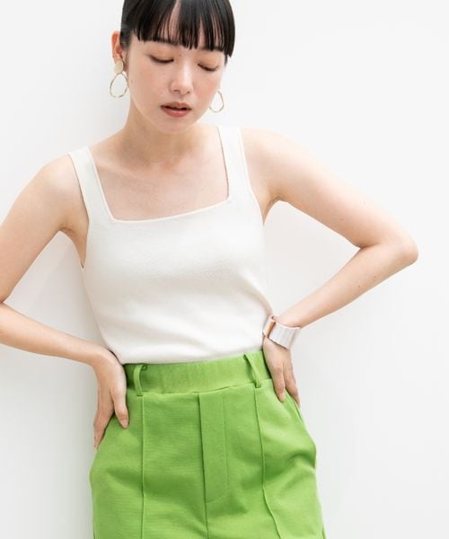 LOWRYS FARM ソウバリスクエアタンクトップ オフホワイト FREE ウィメンズインナー ローリーズファーム 294378 and ST アンドエスティ(旧ドットエスティ) LOWRYS FARM ソウバリスクエアタンクトップ オフホワイト FREE ウィメンズインナー ローリーズファーム 294378 and ST アンドエスティ(旧ドットエスティ)