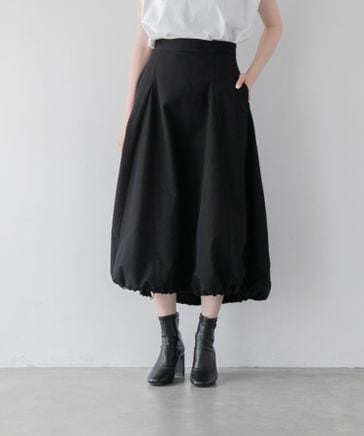 【WEB先行予約アイテム】【yuw】フレアコクーンスカート