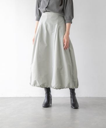 【WEB先行予約アイテム】【yuw】フレアコクーンスカート