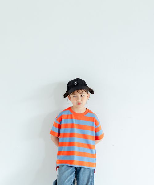 LOWRYS FARM 【KIDS】フトボーダーBIGT オレンジ キッズ ローリーズファーム 319681 and ST アンドエスティ(旧ドットエスティ) LOWRYS FARM 【KIDS】フトボーダーBIGT オレンジ キッズ ローリーズファーム 319681 and ST アンドエスティ(旧ドットエスティ)
