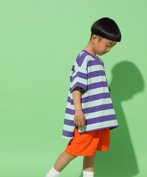 LOWRYS FARM 【KIDS】フトボーダーBIGT パープル キッズ ローリーズファーム 319681 and ST アンドエスティ(旧ドットエスティ) LOWRYS FARM 【KIDS】フトボーダーBIGT パープル キッズ ローリーズファーム 319681 and ST アンドエスティ(旧ドットエスティ)