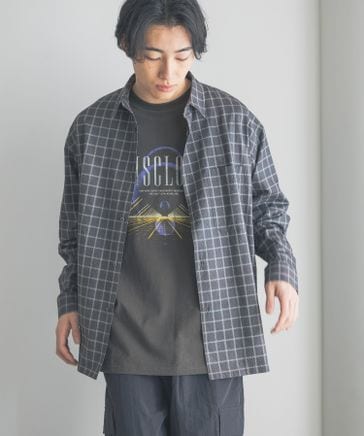 UNISEX】シアサッカーチェックシャツLS | [公式]ローリーズファーム