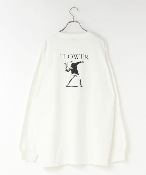 LOWRYS FARM 【UNISEX】BRANDALISEDロンT オフホワイト M メンズ ローリーズファーム 323328 and ST アンドエスティ(旧ドットエスティ) LOWRYS FARM 【UNISEX】BRANDALISEDロンT オフホワイト M メンズ ローリーズファーム 323328 and ST アンドエスティ(旧ドットエスティ)