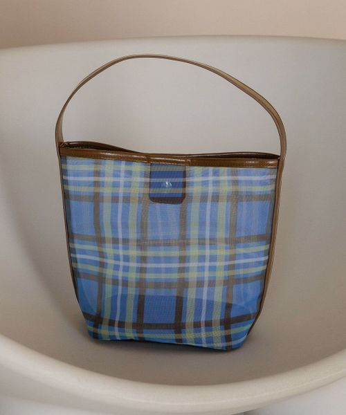 LOWRYS FARM シアーチェックトートBAG ブルー ウィメンズグッズ ローリーズファーム 323505 and ST アンドエスティ(旧ドットエスティ) LOWRYS FARM シアーチェックトートBAG ブルー ウィメンズグッズ ローリーズファーム 323505 and ST アンドエスティ(旧ドットエスティ)