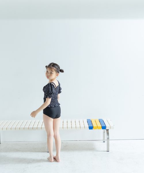 LOWRYS FARM 【KIDS】シャーリングパフSWIM ブラック キッズ ローリーズファーム 323896 and ST アンドエスティ(旧ドットエスティ) LOWRYS FARM 【KIDS】シャーリングパフSWIM ブラック キッズ ローリーズファーム 323896 and ST アンドエスティ(旧ドットエスティ)