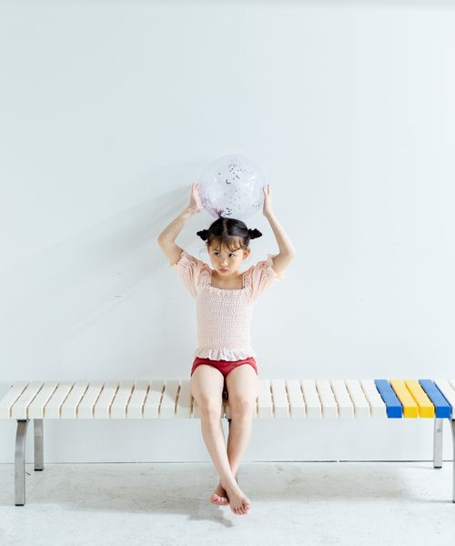 LOWRYS FARM 【KIDS】シャーリングパフSWIM ピンク キッズ ローリーズファーム 323896 and ST アンドエスティ(旧ドットエスティ) LOWRYS FARM 【KIDS】シャーリングパフSWIM ピンク キッズ ローリーズファーム 323896 and ST アンドエスティ(旧ドットエスティ)