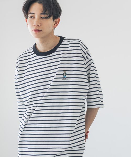 LOWRYS FARM 【UNISEX】TEDDYBEARマルチボーダーTシャツSS オフホワイト M メンズ ローリーズファーム 324948 and ST アンドエスティ(旧ドットエスティ) LOWRYS FARM 【UNISEX】TEDDYBEARマルチボーダーTシャツSS オフホワイト M メンズ ローリーズファーム 324948 and ST アンドエスティ(旧ドットエスティ)