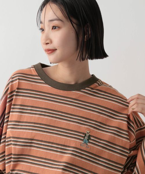 LOWRYS FARM 【UNISEX】TEDDYBEARマルチボーダーTシャツSS オレンジ M メンズ ローリーズファーム 324948 and ST アンドエスティ(旧ドットエスティ) LOWRYS FARM 【UNISEX】TEDDYBEARマルチボーダーTシャツSS オレンジ M メンズ ローリーズファーム 324948 and ST アンドエスティ(旧ドットエスティ)