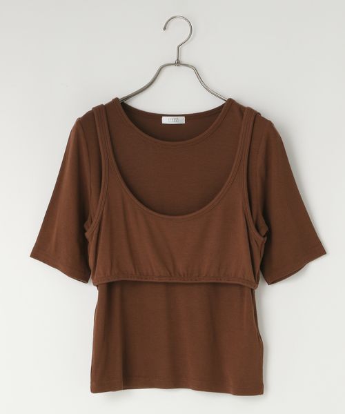 LOWRYS FARM ブラセットTEE ブラウン FREE ウィメンズインナー ローリーズファーム 325103 and ST アンドエスティ(旧ドットエスティ) LOWRYS FARM ブラセットTEE ブラウン FREE ウィメンズインナー ローリーズファーム 325103 and ST アンドエスティ(旧ドットエスティ)