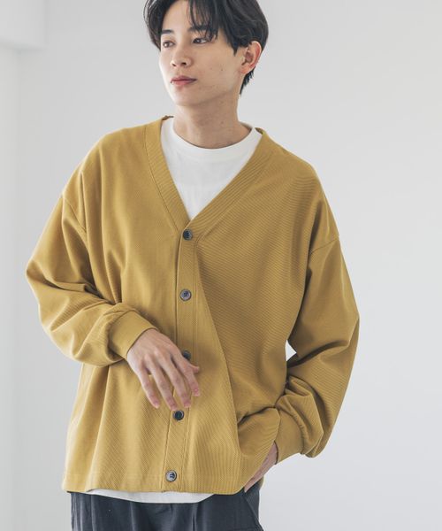 LOWRYS FARM 【MEN】ドライタッチカノコカーディガン イエロー L メンズ ローリーズファーム 325598 and ST アンドエスティ(旧ドットエスティ) LOWRYS FARM 【MEN】ドライタッチカノコカーディガン イエロー L メンズ ローリーズファーム 325598 and ST アンドエスティ(旧ドットエスティ)