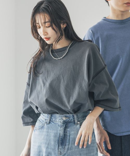 LOWRYS FARM 【MENS】ピグメントアウトシームTシャツSS ブラック M メンズ ローリーズファーム 328029 and ST アンドエスティ(旧ドットエスティ) LOWRYS FARM 【MENS】ピグメントアウトシームTシャツSS ブラック M メンズ ローリーズファーム 328029 and ST アンドエスティ(旧ドットエスティ)