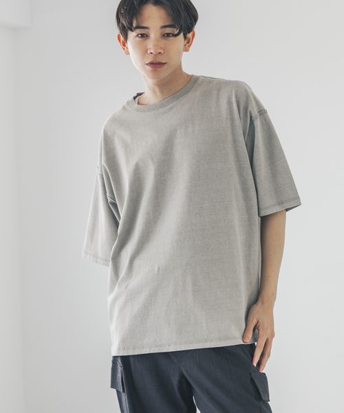 LOWRYS FARM 【MENS】ピグメントアウトシームTシャツSS ライトグレー M メンズ ローリーズファーム 328029 and ST アンドエスティ(旧ドットエスティ) LOWRYS FARM 【MENS】ピグメントアウトシームTシャツSS ライトグレー M メンズ ローリーズファーム 328029 and ST アンドエスティ(旧ドットエスティ)