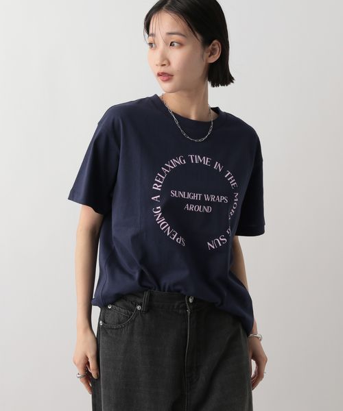 LOWRYS FARM シンプルロゴTEE ネイビー FREE ウィメンズインナー ローリーズファーム 328670 and ST アンドエスティ(旧ドットエスティ) LOWRYS FARM シンプルロゴTEE ネイビー FREE ウィメンズインナー ローリーズファーム 328670 and ST アンドエスティ(旧ドットエスティ)