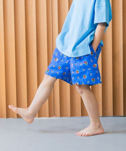 LOWRYS FARM 【KIDS】INDIAISプリントショートパンツ ブルー キッズ ローリーズファーム 329862 and ST アンドエスティ(旧ドットエスティ) LOWRYS FARM 【KIDS】INDIAISプリントショートパンツ ブルー キッズ ローリーズファーム 329862 and ST アンドエスティ(旧ドットエスティ)