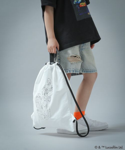 LOWRYS FARM 【KIDS】STAR WARS/ナップサック オフホワイト キッズ ローリーズファーム 451875 and ST アンドエスティ(旧ドットエスティ) LOWRYS FARM 【KIDS】STAR WARS/ナップサック オフホワイト キッズ ローリーズファーム 451875 and ST アンドエスティ(旧ドットエスティ)