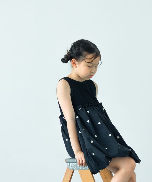 LOWRYS FARM 【KIDS】ドッキングノースリーブワンピース ブラック キッズ ローリーズファーム 451919 and ST アンドエスティ(旧ドットエスティ) LOWRYS FARM 【KIDS】ドッキングノースリーブワンピース ブラック キッズ ローリーズファーム 451919 and ST アンドエスティ(旧ドットエスティ)