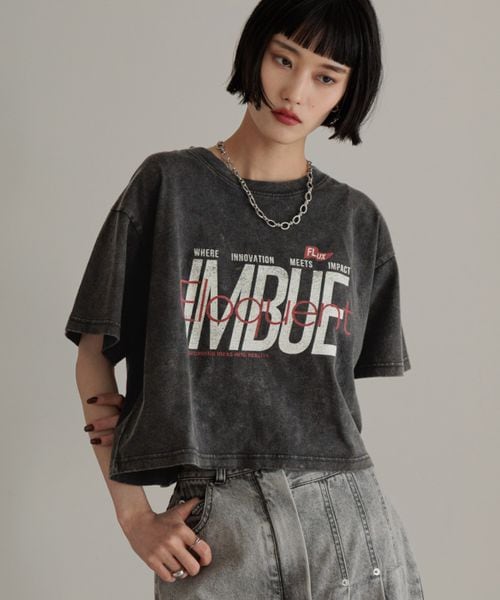 LOWRYS FARM カコウロゴショートTEE チャコールグレー FREE ウィメンズインナー ローリーズファーム 452591 and ST アンドエスティ(旧ドットエスティ) LOWRYS FARM カコウロゴショートTEE チャコールグレー FREE ウィメンズインナー ローリーズファーム 452591 and ST アンドエスティ(旧ドットエスティ)