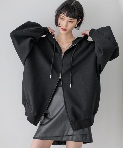 LOWRYS FARM BIGZIPフーディ ブラック FREE ウィメンズインナー ローリーズファーム 452864 and ST アンドエスティ(旧ドットエスティ) LOWRYS FARM BIGZIPフーディ ブラック FREE ウィメンズインナー ローリーズファーム 452864 and ST アンドエスティ(旧ドットエスティ)