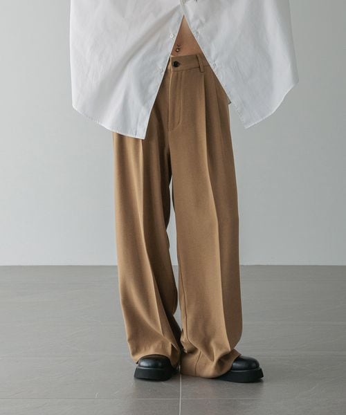 LOWRYS FARM 【LFM(U)】TRワイドタックパンツ【UNISEX】 ベージュ M メンズ ローリーズファーム 455574 and ST アンドエスティ(旧ドットエスティ) LOWRYS FARM 【LFM(U)】TRワイドタックパンツ【UNISEX】 ベージュ M メンズ ローリーズファーム 455574 and ST アンドエスティ(旧ドットエスティ)