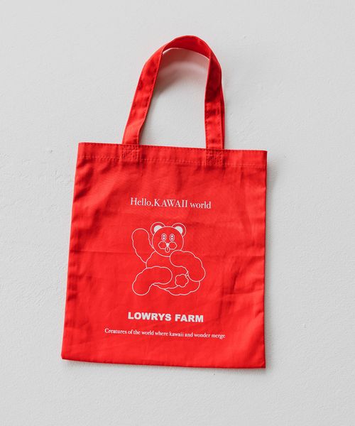 LOWRYS FARM GIRLS MARKET トート レッド ウィメンズグッズ ローリーズファーム 490444 and ST アンドエスティ(旧ドットエスティ) LOWRYS FARM GIRLS MARKET トート レッド ウィメンズグッズ ローリーズファーム 490444 and ST アンドエスティ(旧ドットエスティ)