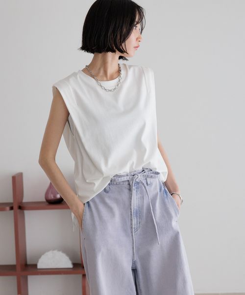 LOWRYS FARM ショルダータックノースリーブ オフホワイト FREE ウィメンズインナー ローリーズファーム 490879 and ST アンドエスティ(旧ドットエスティ) LOWRYS FARM ショルダータックノースリーブ オフホワイト FREE ウィメンズインナー ローリーズファーム 490879 and ST アンドエスティ(旧ドットエスティ)
