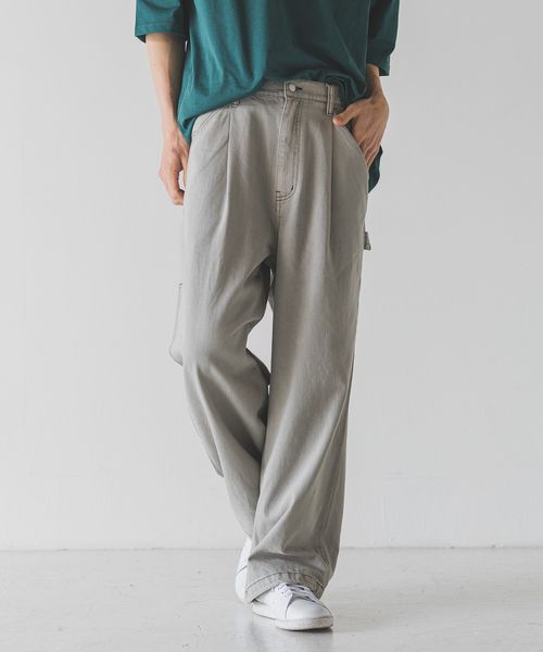 LOWRYS FARM 【MEN】ライトデニムペインターパンツ ライトグレー L メンズ ローリーズファーム 492202 and ST アンドエスティ(旧ドットエスティ) LOWRYS FARM 【MEN】ライトデニムペインターパンツ ライトグレー L メンズ ローリーズファーム 492202 and ST アンドエスティ(旧ドットエスティ)
