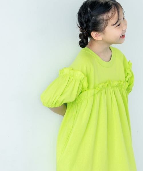 LOWRYS FARM 【KIDS】カットフリルワンピース グリーン キッズ ローリーズファーム 492801 and ST アンドエスティ(旧ドットエスティ) LOWRYS FARM 【KIDS】カットフリルワンピース グリーン キッズ ローリーズファーム 492801 and ST アンドエスティ(旧ドットエスティ)