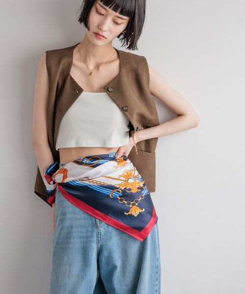 LOWRYS FARM 【追加予約】スカーフ110*110 ネイビー ウィメンズグッズ ローリーズファーム 494427 and ST アンドエスティ(旧ドットエスティ) LOWRYS FARM 【追加予約】スカーフ110*110 ネイビー ウィメンズグッズ ローリーズファーム 494427 and ST アンドエスティ(旧ドットエスティ)