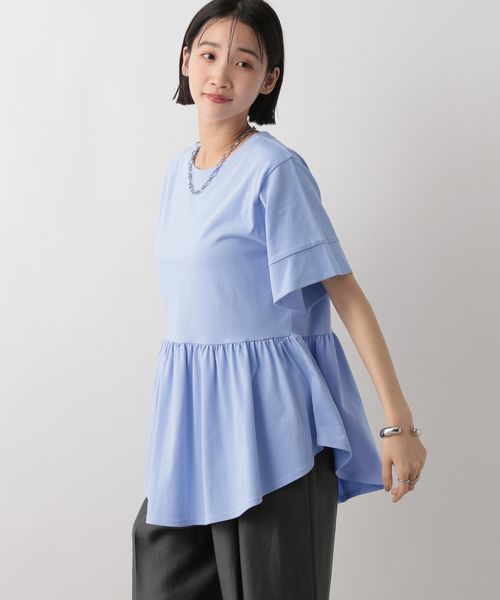 LOWRYS FARM ペプラムチュニックSS ライトブルー FREE ウィメンズインナー ローリーズファーム 494892 and ST アンドエスティ(旧ドットエスティ) LOWRYS FARM ペプラムチュニックSS ライトブルー FREE ウィメンズインナー ローリーズファーム 494892 and ST アンドエスティ(旧ドットエスティ)