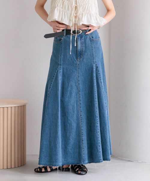 LOWRYS FARM デニムフレアスカート ブルー L ウィメンズボトムス ローリーズファーム 495442 and ST アンドエスティ(旧ドットエスティ) LOWRYS FARM デニムフレアスカート ブルー L ウィメンズボトムス ローリーズファーム 495442 and ST アンドエスティ(旧ドットエスティ)