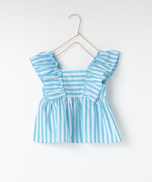 LOWRYS FARM 【KIDS】ストライプフリルブラウス ライトブルー キッズ ローリーズファーム 495481 and ST アンドエスティ(旧ドットエスティ) LOWRYS FARM 【KIDS】ストライプフリルブラウス ライトブルー キッズ ローリーズファーム 495481 and ST アンドエスティ(旧ドットエスティ)