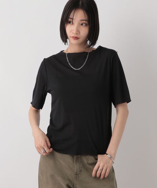 LOWRYS FARM シアーメローSS ブラック FREE ウィメンズインナー ローリーズファーム 496443 and ST アンドエスティ(旧ドットエスティ) LOWRYS FARM シアーメローSS ブラック FREE ウィメンズインナー ローリーズファーム 496443 and ST アンドエスティ(旧ドットエスティ)