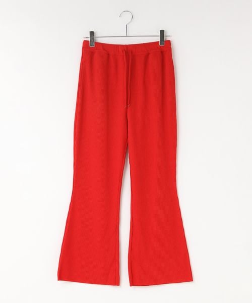 LOWRYS FARM 【WEB限定カラーあり】カットリブセミフレアパンツ レッド M ウィメンズボトムス ローリーズファーム 496537 and ST アンドエスティ(旧ドットエスティ) LOWRYS FARM 【WEB限定カラーあり】カットリブセミフレアパンツ レッド M ウィメンズボトムス ローリーズファーム 496537 and ST アンドエスティ(旧ドットエスティ)