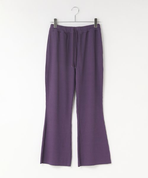 LOWRYS FARM 【WEB限定カラーあり】カットリブセミフレアパンツ パープル M ウィメンズボトムス ローリーズファーム 496537 and ST アンドエスティ(旧ドットエスティ) LOWRYS FARM 【WEB限定カラーあり】カットリブセミフレアパンツ パープル M ウィメンズボトムス ローリーズファーム 496537 and ST アンドエスティ(旧ドットエスティ)