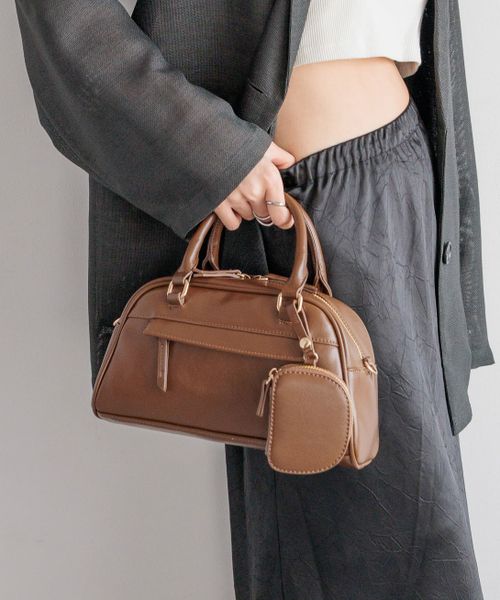 LOWRYS FARM ポーチツキボストンBAG ブラウン ウィメンズグッズ ローリーズファーム 496973 and ST アンドエスティ(旧ドットエスティ) LOWRYS FARM ポーチツキボストンBAG ブラウン ウィメンズグッズ ローリーズファーム 496973 and ST アンドエスティ(旧ドットエスティ)