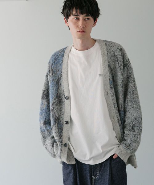 LOWRYS FARM 【LFM(U)】モヘアジャガードカーデ【UNISEX】 ライトグレー FREE メンズ ローリーズファーム 496994 and ST アンドエスティ(旧ドットエスティ) LOWRYS FARM 【LFM(U)】モヘアジャガードカーデ【UNISEX】 ライトグレー FREE メンズ ローリーズファーム 496994 and ST アンドエスティ(旧ドットエスティ)