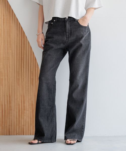 LOWRYS FARM 【カラー予約】デニムフレアパンツ ブラック L ウィメンズボトムス ローリーズファーム 498676 and ST アンドエスティ(旧ドットエスティ) LOWRYS FARM 【カラー予約】デニムフレアパンツ ブラック L ウィメンズボトムス ローリーズファーム 498676 and ST アンドエスティ(旧ドットエスティ)