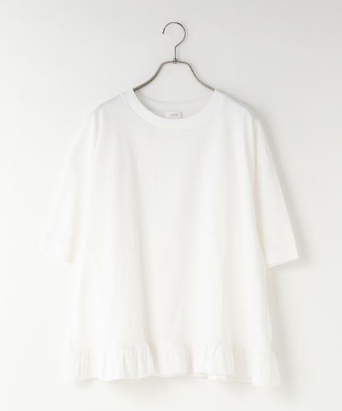 LOWRYS FARM スソフリルTEE オフホワイト ウィメンズインナー ローリーズファーム 499875 and ST アンドエスティ(旧ドットエスティ) LOWRYS FARM スソフリルTEE オフホワイト ウィメンズインナー ローリーズファーム 499875 and ST アンドエスティ(旧ドットエスティ)