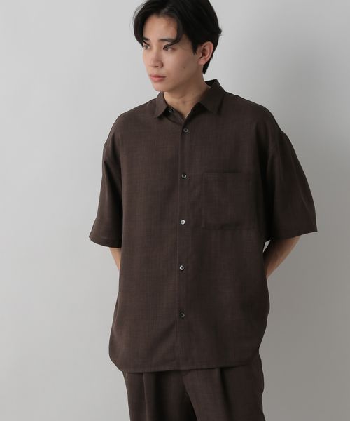 LOWRYS FARM 【MEN】【SETUP可能】バスケットステッチシャツSS ブラウン M メンズ ローリーズファーム 523877 and ST アンドエスティ(旧ドットエスティ) LOWRYS FARM 【MEN】【SETUP可能】バスケットステッチシャツSS ブラウン M メンズ ローリーズファーム 523877 and ST アンドエスティ(旧ドットエスティ)