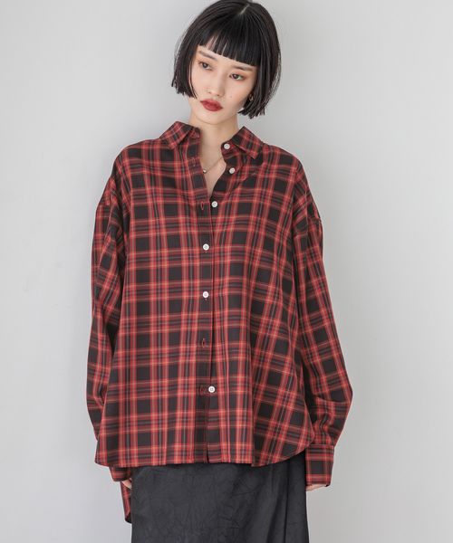 LOWRYS FARM アソートチェックBIGシャツ レッド FREE ウィメンズインナー ローリーズファーム 525629 and ST アンドエスティ(旧ドットエスティ) LOWRYS FARM アソートチェックBIGシャツ レッド FREE ウィメンズインナー ローリーズファーム 525629 and ST アンドエスティ(旧ドットエスティ)