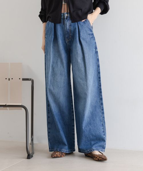LOWRYS FARM タックワイドデニム ブルー M ウィメンズボトムス ローリーズファーム 532506 and ST アンドエスティ(旧ドットエスティ) LOWRYS FARM タックワイドデニム ブルー M ウィメンズボトムス ローリーズファーム 532506 and ST アンドエスティ(旧ドットエスティ)